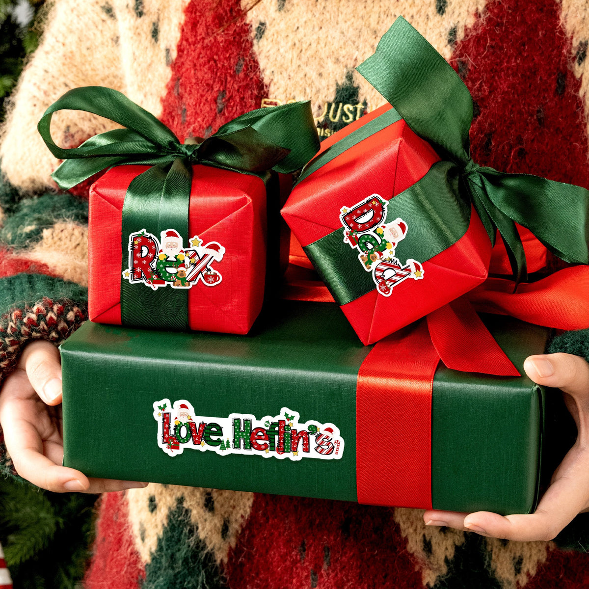 A Little Love Note from You Make Your Gifts Extra Special This Christmas - Personalized Waterproof Stickers