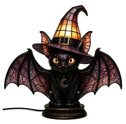 Decorative Magical Black Cat Witch Lamp for Focused Lighting