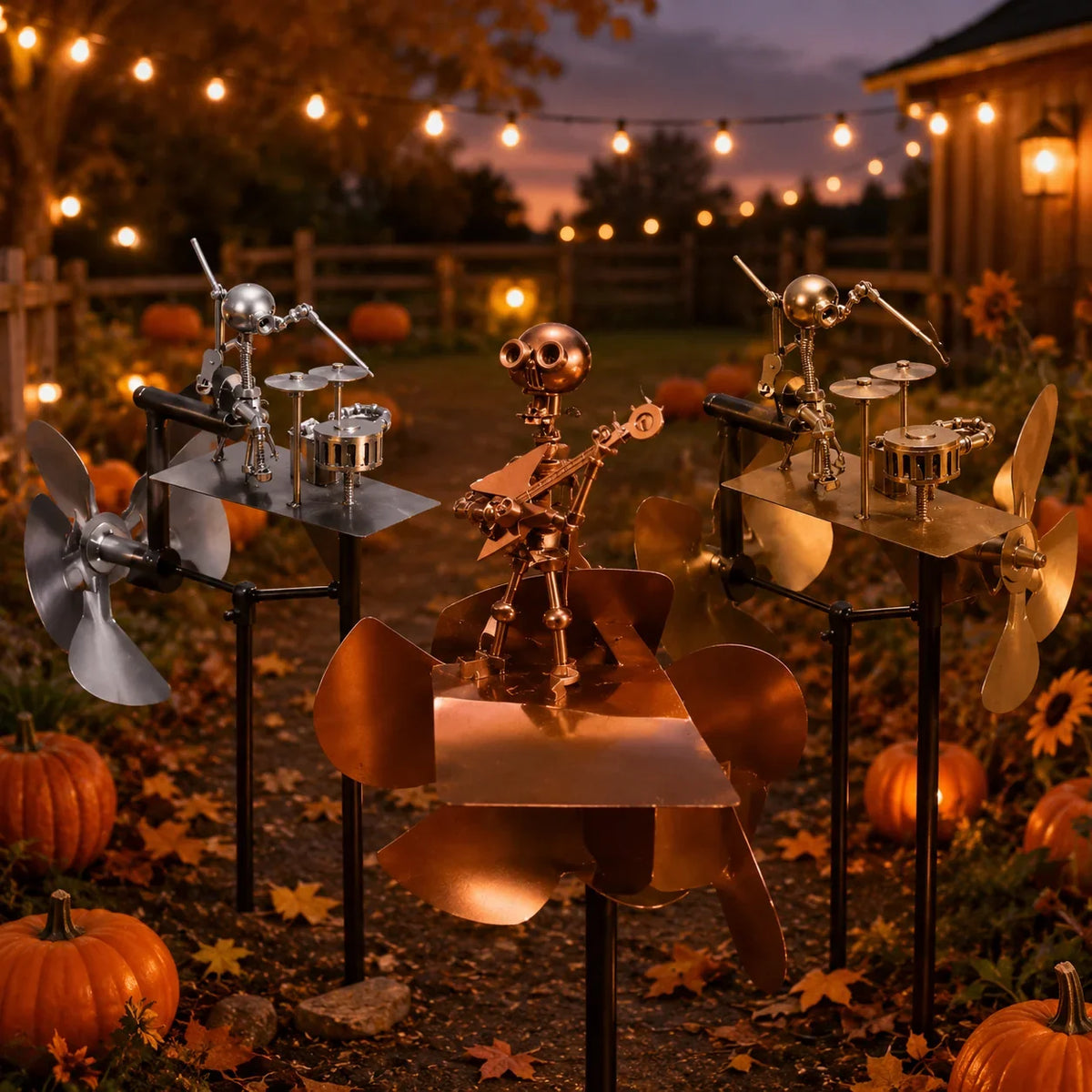 Purpose-Built Metal Drummer Kinetic Wind Spinner for Everyday Use