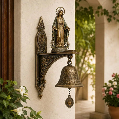 Pet-Friendly Our Lady of Grace Miraculous Medal Wall Bell – A