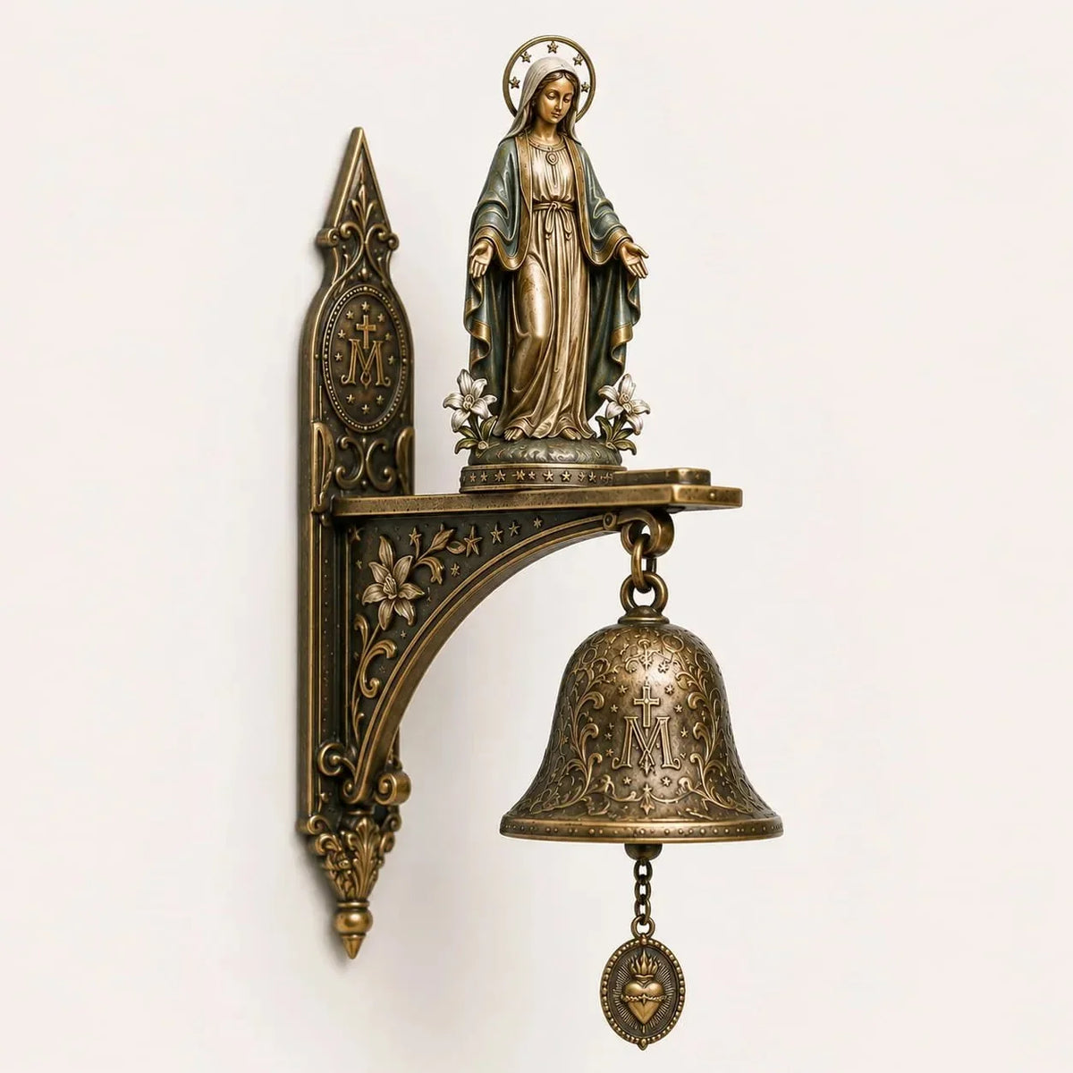 Pet-Friendly Our Lady of Grace Miraculous Medal Wall Bell – A