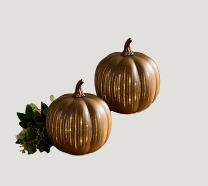 Decorative Light-Up Starry Night Pumpkin – Elegant Fall &