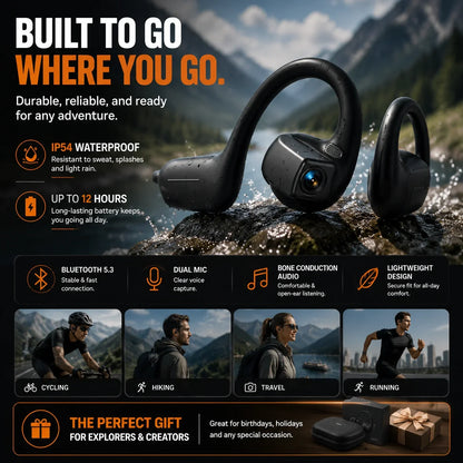 Purpose-Built Smart POV Camera Headset – Hands- Video, Photos &