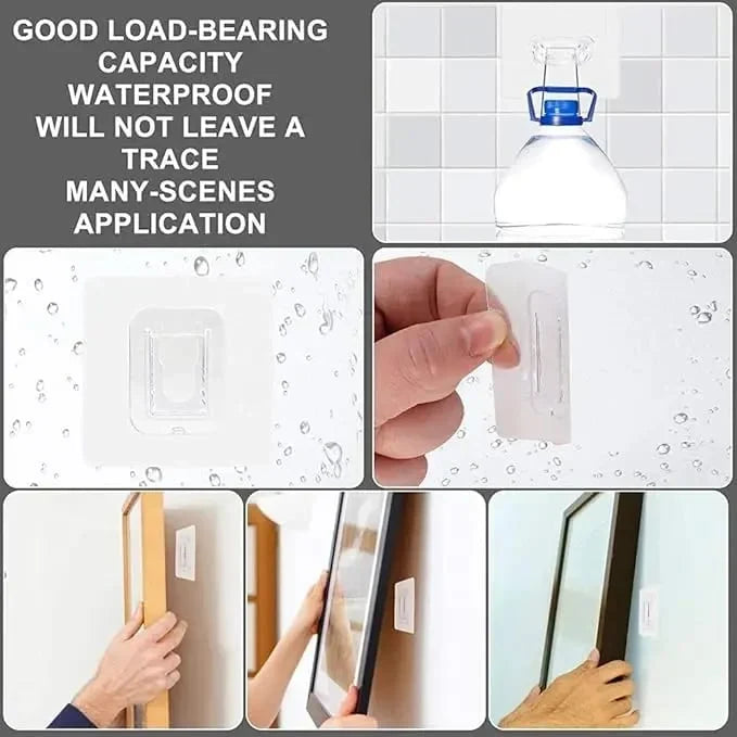 Practical 10/30/50 pairs Wall Hooks Hanger Double Sided Adhesive