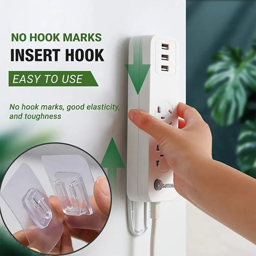 Practical 10/30/50 pairs Wall Hooks Hanger Double Sided Adhesive