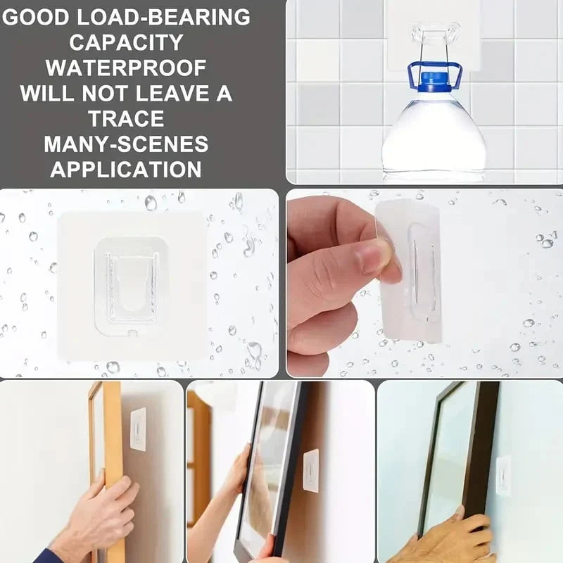 Practical 10/30/50 pairs Wall Hooks Hanger Double Sided Adhesive