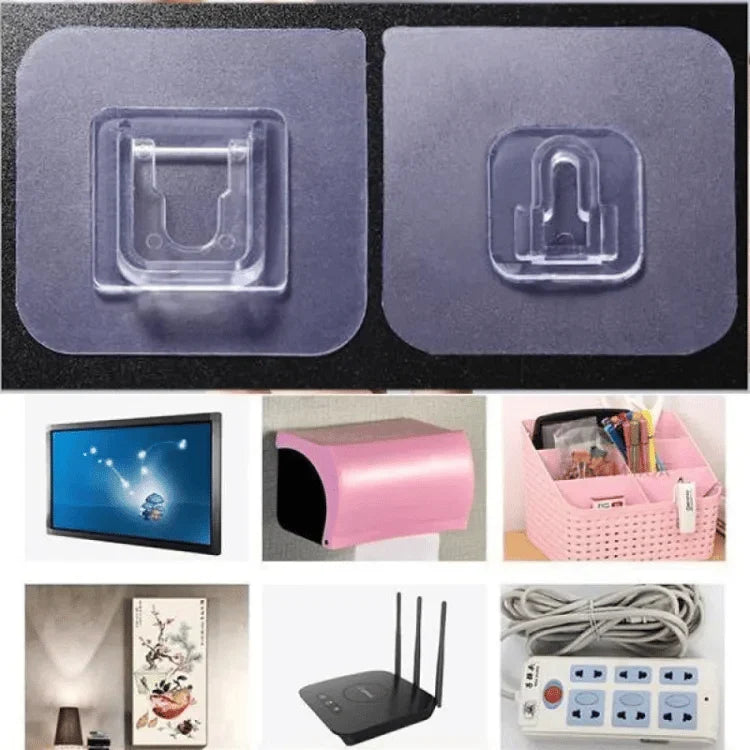 Practical 10/30/50 pairs Wall Hooks Hanger Double Sided Adhesive
