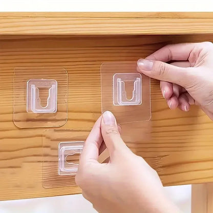 Practical 10/30/50 pairs Wall Hooks Hanger Double Sided Adhesive