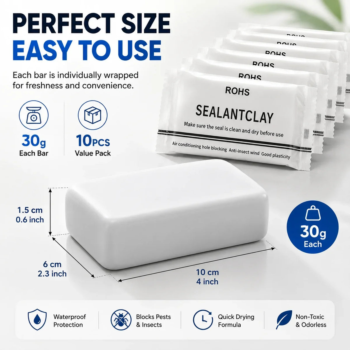 Purpose-Built Sealant Clay – Waterproof, Anti-Insect, Wall Hole