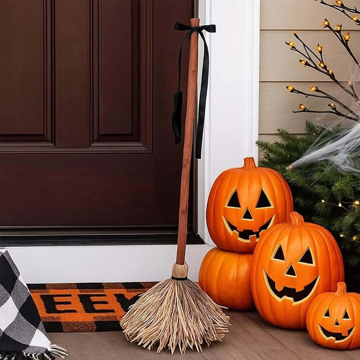 Purpose-Built Self-Moving Witch Broom: Motion-Activated Spooky