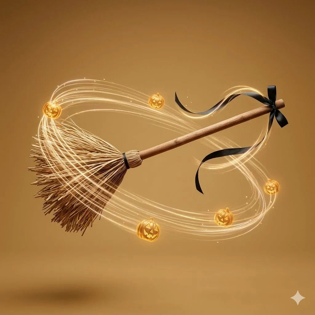 Purpose-Built Self-Moving Witch Broom: Motion-Activated Spooky