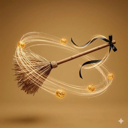 Purpose-Built Self-Moving Witch Broom: Motion-Activated Spooky