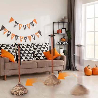 Purpose-Built Self-Moving Witch Broom: Motion-Activated Spooky