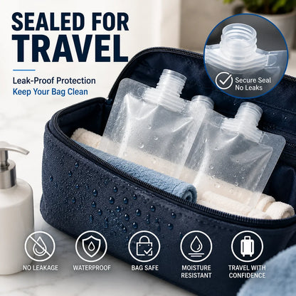 Vehicle-Ready 12 Counts Reusable Plastic Pouches – Versatile Liquid