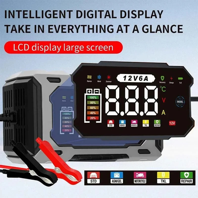Purpose-Built 12V/24V Smart Battery Charger, Maintainer & Trickle