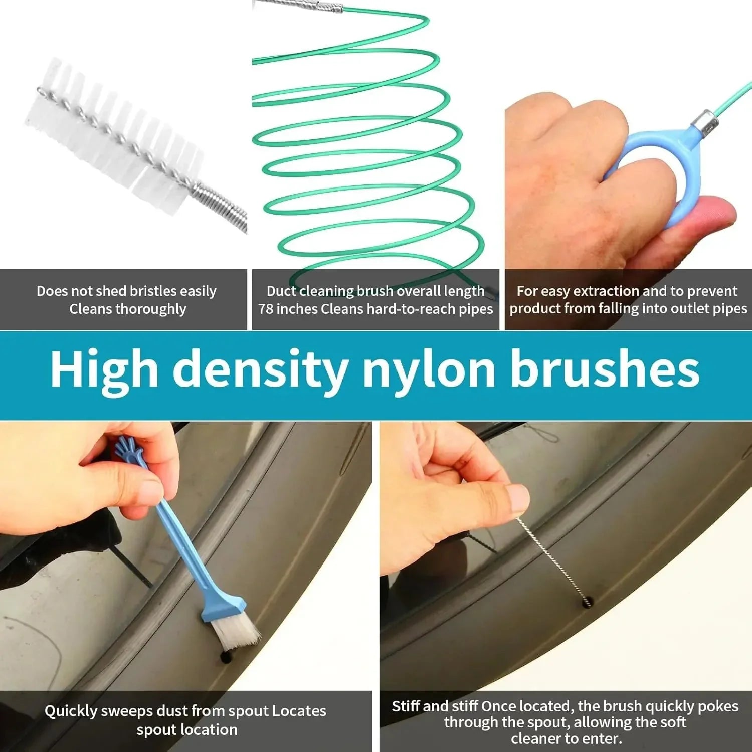 Vehicle-Ready 2 PCS 78-Inch Car Sunroof Drain Cleaning