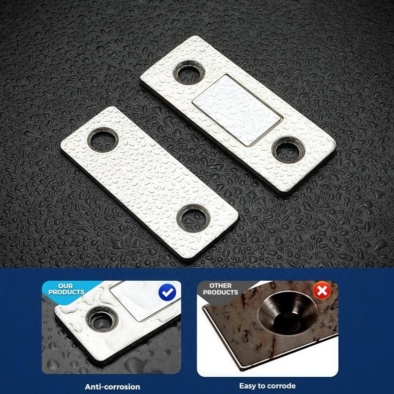 16-Pair Stick-On Magnetic Cabinet Catches with Tool-Free Installation