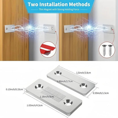 16-Pair Stick-On Magnetic Cabinet Catches with Tool-Free Installation