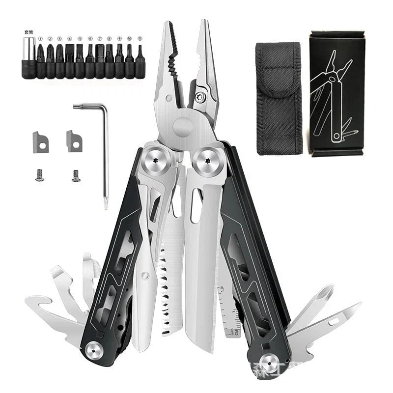 Vehicle-Ready 16-in-1 Camping Multi-Tool with Full-Size Scissors &