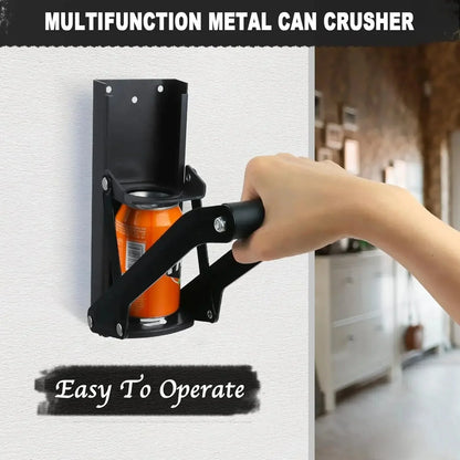 Purpose-Built 16 oz Metal Can Crusher, Heavy-Duty Wall-Mounted