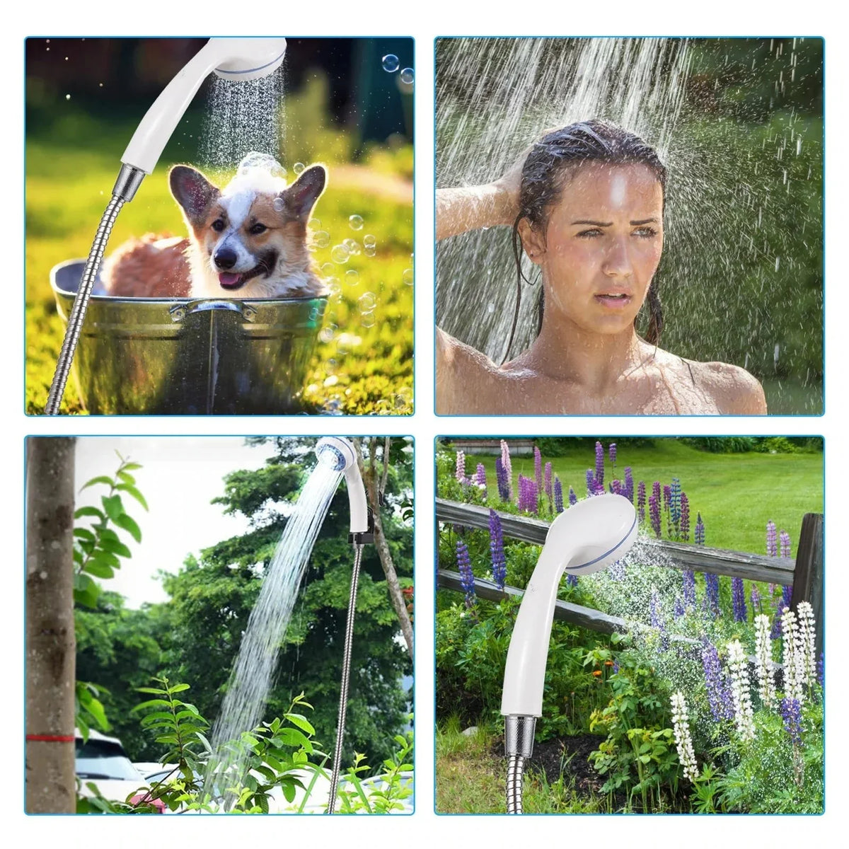 Compact Outdoor Rinse System for Campsite Shower Use