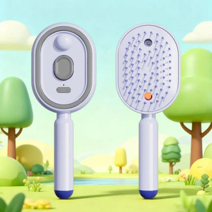 Vehicle-Ready Electric Steaming Massage Hair Care Brush for Garage Use
