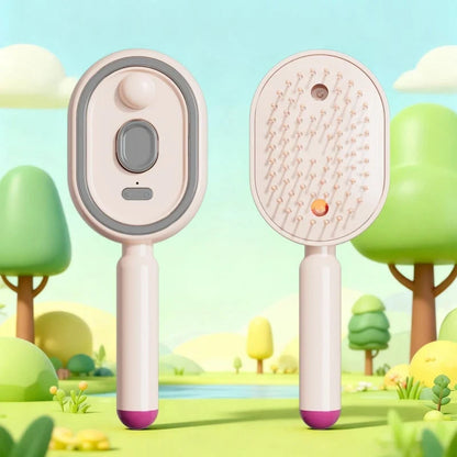 Vehicle-Ready Electric Steaming Massage Hair Care Brush for Garage Use