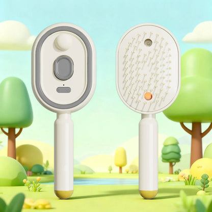 Vehicle-Ready Electric Steaming Massage Hair Care Brush for Garage Use