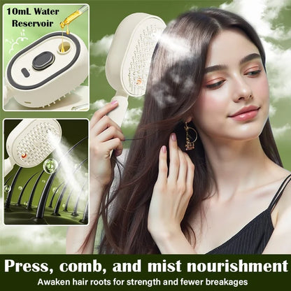 Vehicle-Ready Electric Steaming Massage Hair Care Brush for Garage Use