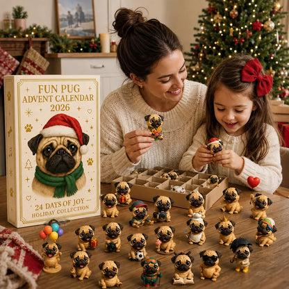 Purpose-Built Fun Pug Advent Calendar for Everyday Use
