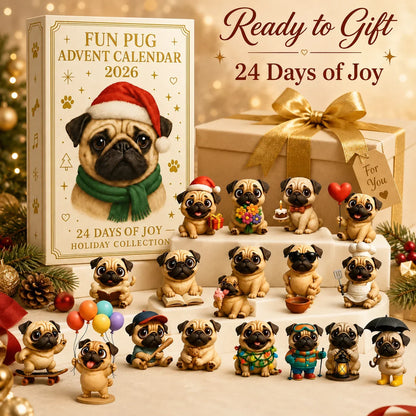 Purpose-Built Fun Pug Advent Calendar for Everyday Use
