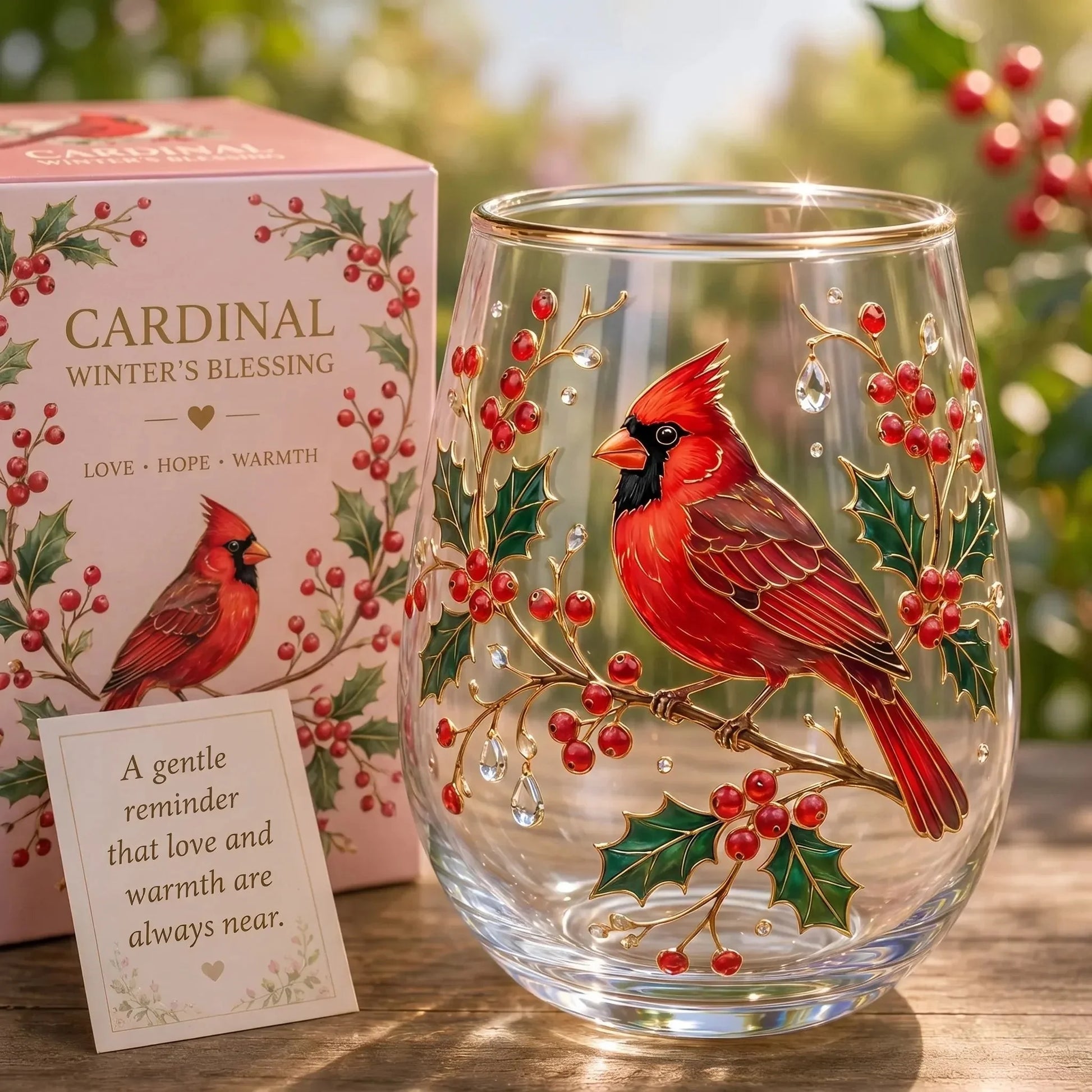 Outdoor Garden Morning Bliss Glass Tea Cup for Garden Display