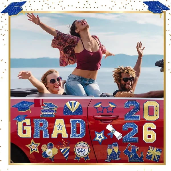 Congrats Grad 2026 Magnetic Decorations - 30-Piece Set