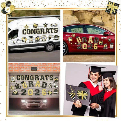 Congrats Grad 2026 Magnetic Decorations - 30-Piece Set