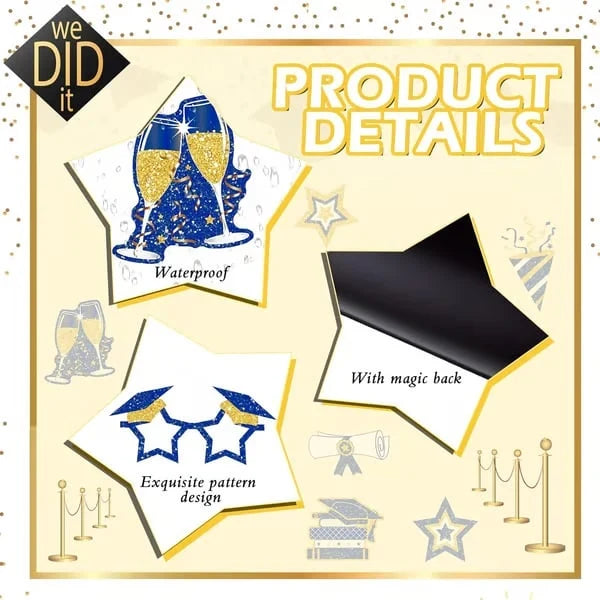 Congrats Grad 2026 Magnetic Decorations - 30-Piece Set