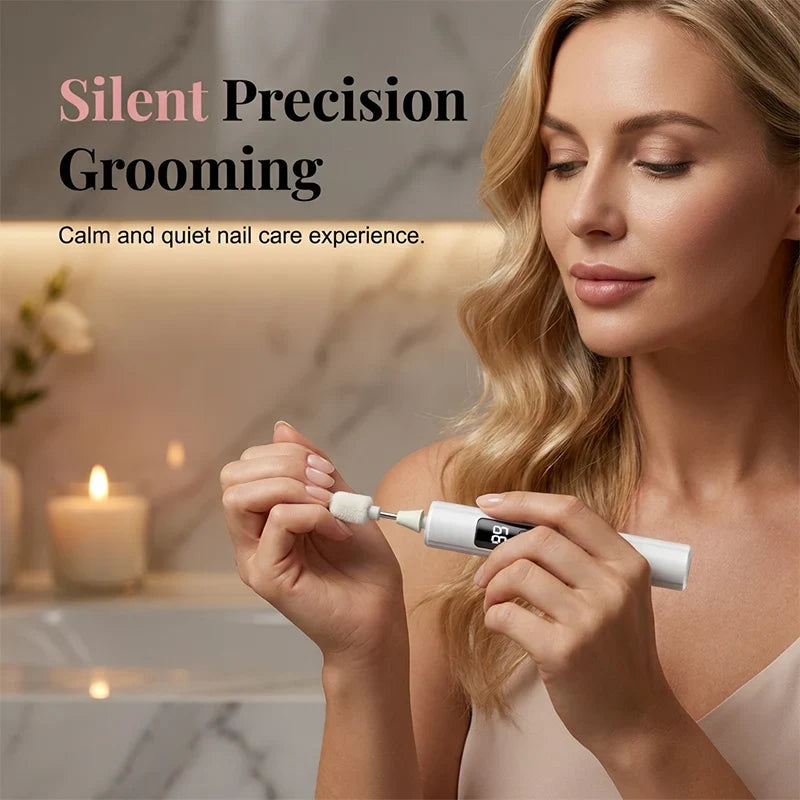 Purpose-Built Professional Electric Nail Polisher – Smooths thick