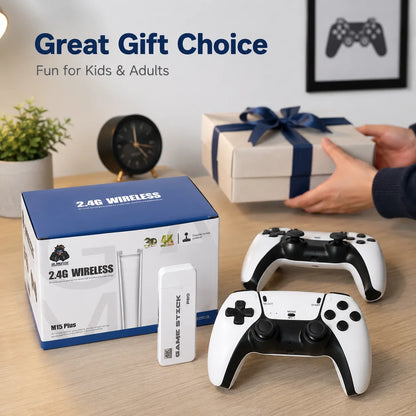 Workshop-Ready Retro Gaming Console Stick with 4K HDMI, Dual 2.4G