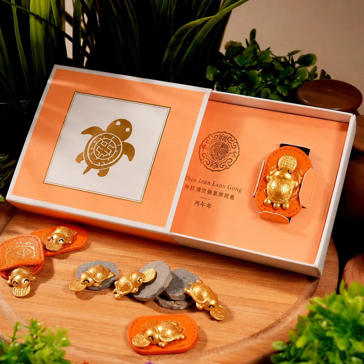 Gold-Tone Turtle Keepsake Charm Symbolizing Lasting Luck