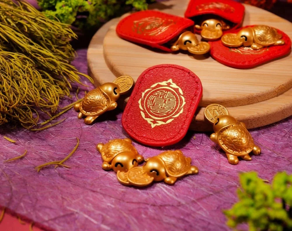 Gold-Tone Turtle Keepsake Charm Symbolizing Lasting Luck