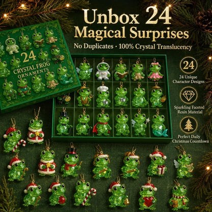 24-Day Forest Frog Ornament Countdown Calendar