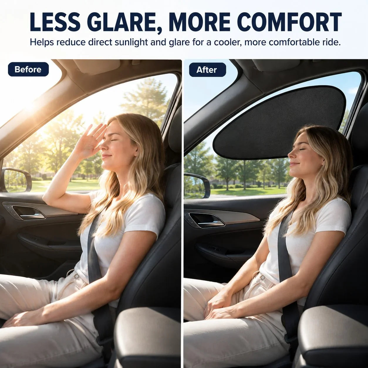 Outdoor-Ready 2/4-Pack Car Window Sun – & SUVs for Garden Display