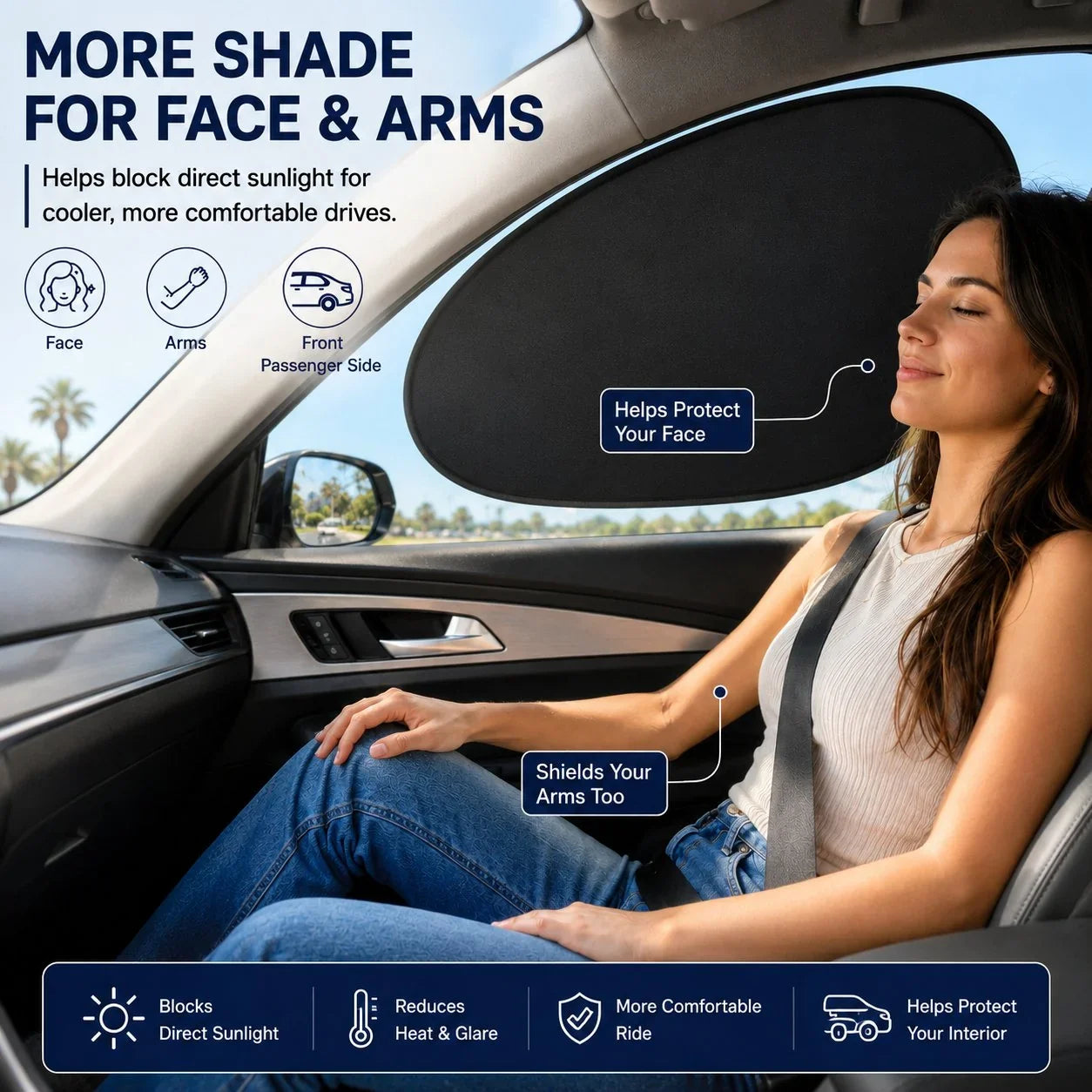 Outdoor-Ready 2/4-Pack Car Window Sun – & SUVs for Garden Display