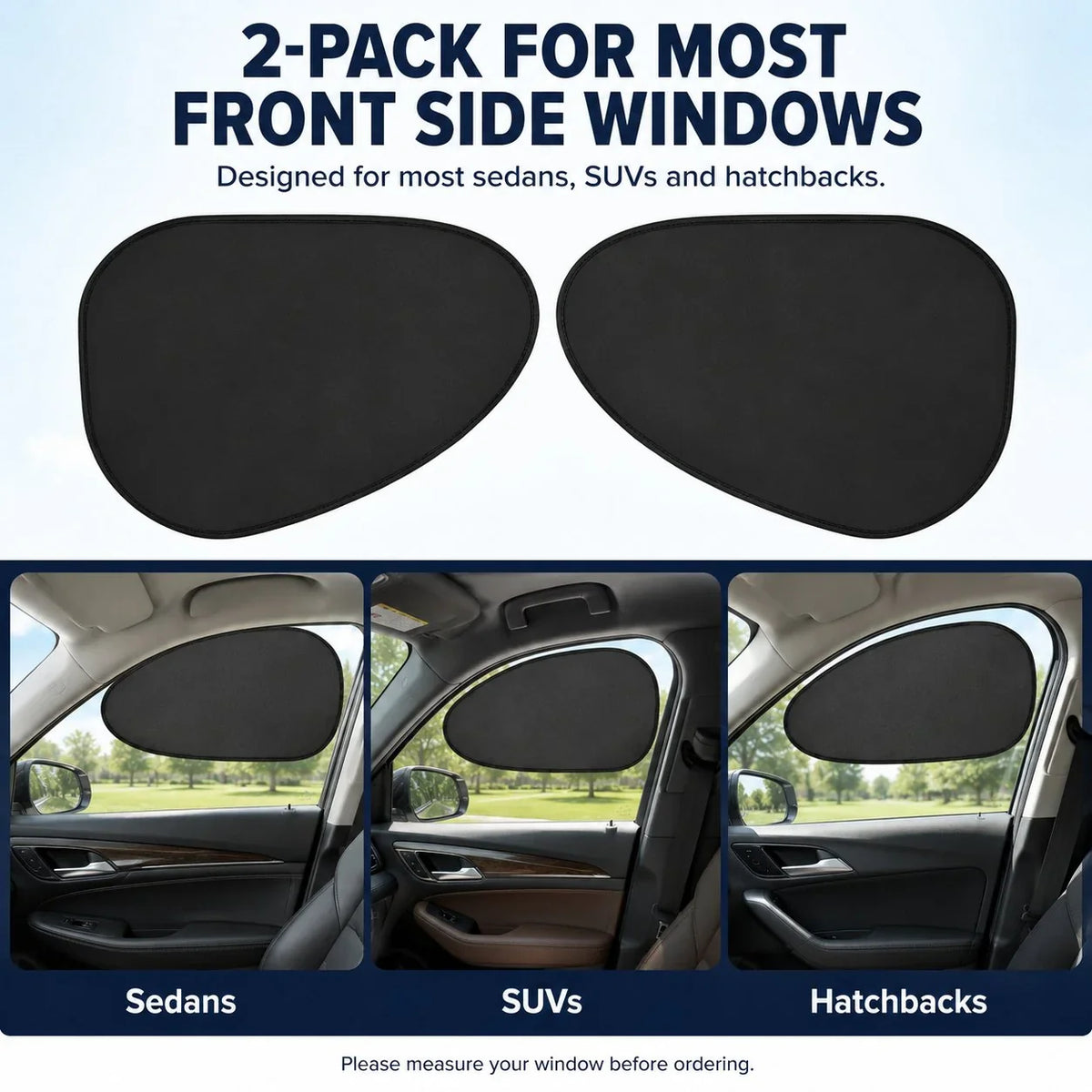Outdoor-Ready 2/4-Pack Car Window Sun – & SUVs for Garden Display