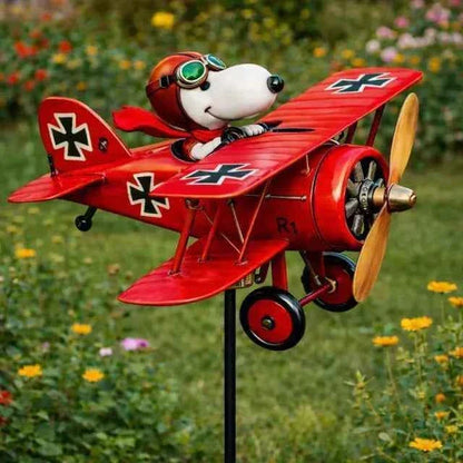 Patriotic Pilot Pup Garden Windmill Honoring America at 250