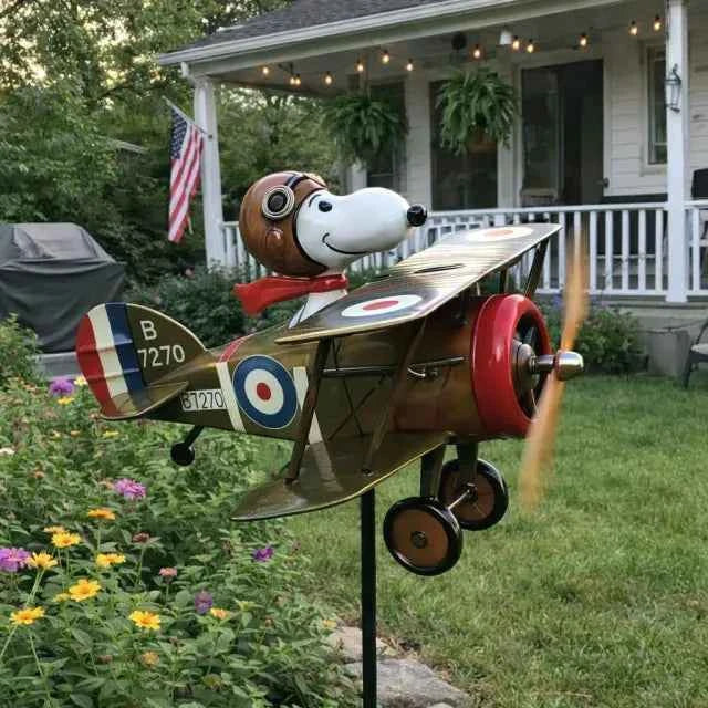 Patriotic Pilot Pup Garden Windmill Honoring America at 250