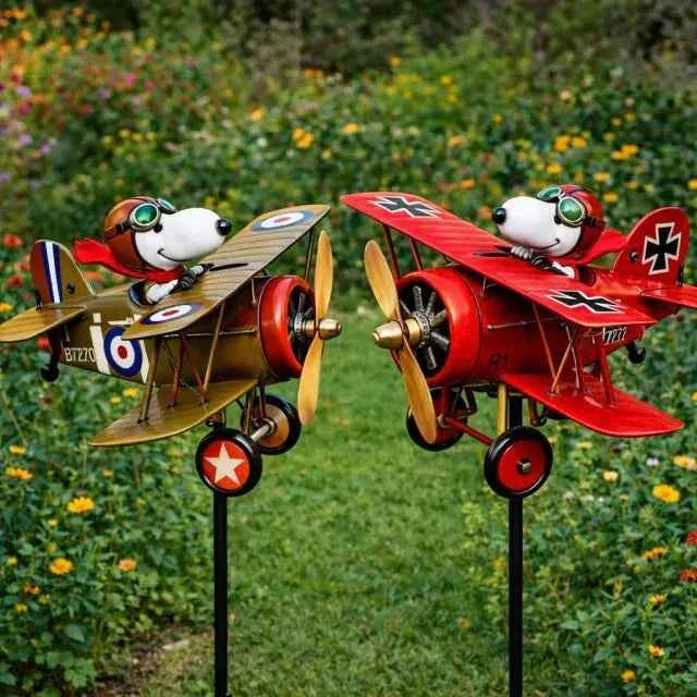 Patriotic Pilot Pup Garden Windmill Honoring America at 250