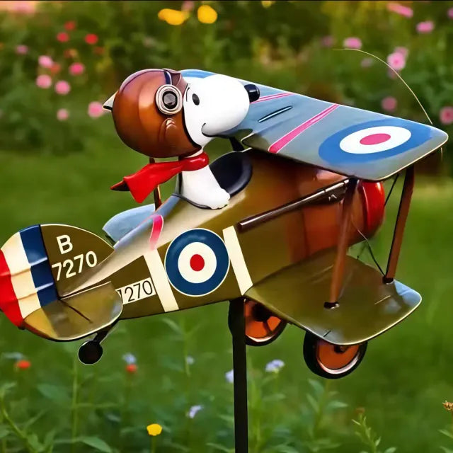 Patriotic Pilot Pup Garden Windmill Honoring America at 250