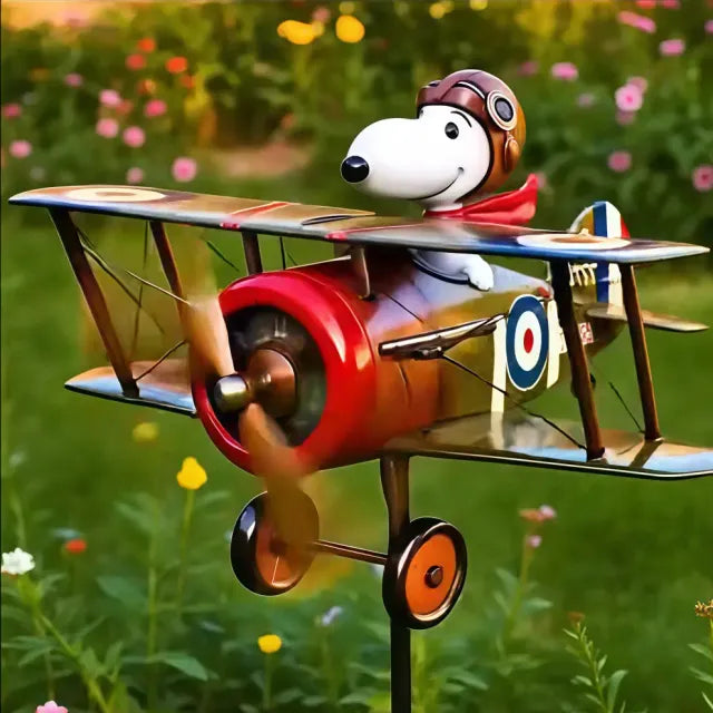 Patriotic Pilot Pup Garden Windmill Honoring America at 250