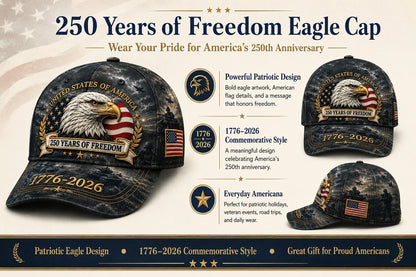 Distinctive 250 Years of dom Eagle Cap – Patriotic Vintage Baseball