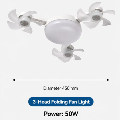 Decorative 2-in-1 E27 Ceiling Fan Light with Remote